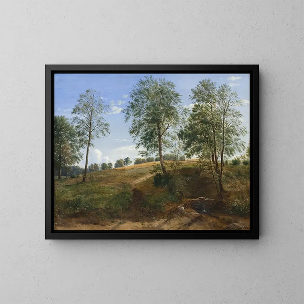 La source de Caroline à Næsby sur Funen - Dankvart Dreyer — gerahmtes Bild an der Wand