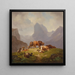 In the mountain pasture - Friedrich Voltz — framed artwork on a wall