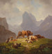 In the mountain pasture - Friedrich Voltz — artwork view