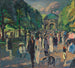 In the Garden of the Munich Courtyard - Albert Weisgerber — artwork view