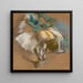 Tänzerin, die ihren Schuh bindet - Edgar Degas — gerahmtes Bild an der Wand