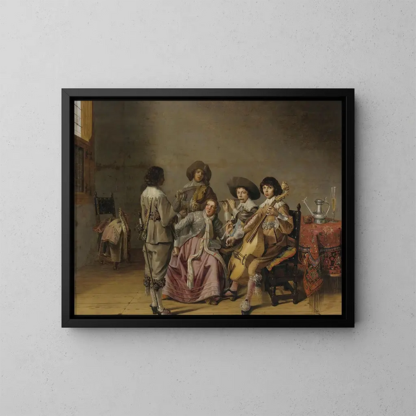 Unterhaltungsmusik - David Bailly — gerahmtes Bild an der Wand