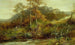 Szene eines Flusses im Herbst, der Bach - David Bates — Ansicht des Kunstwerks