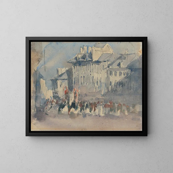 Una processione religiosa - David Cox — quadro incorniciato alla parete