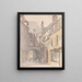 Place Saint-Barthélemy Rouen - David Cox — gerahmtes Bild an der Wand