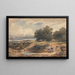 Landschaft mit Männern beim Sanddurchsiebung - David Cox Jr — gerahmtes Bild an der Wand