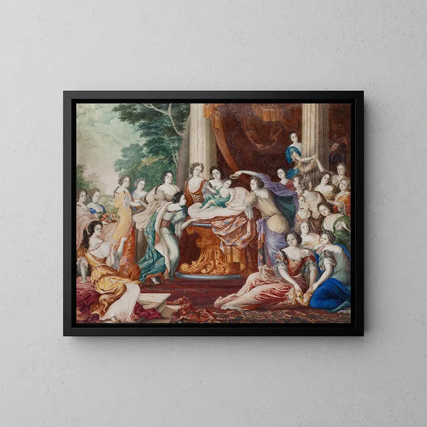 Allégorie dell'anniversario del re Carlo XII - David Klöcker Ehrenstrahl — quadro incorniciato alla parete