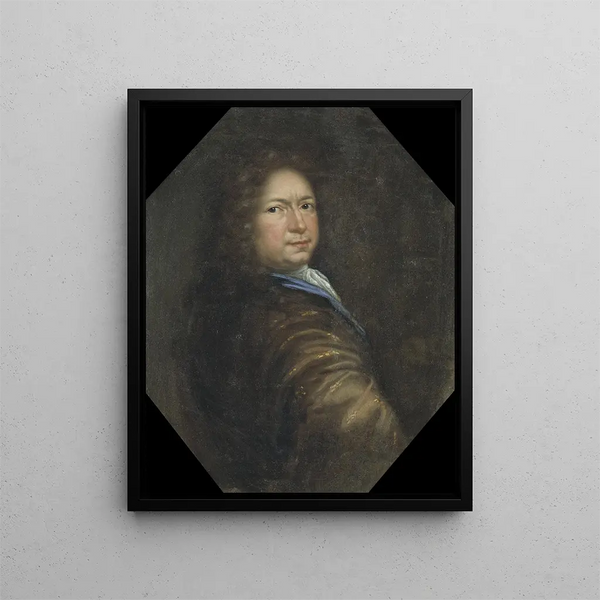 Selbstporträt - David Klöcker Ehrenstrahl — gerahmtes Bild an der Wand