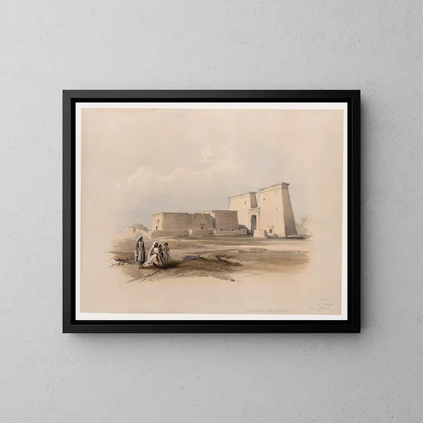 Dakke in Nubia, 14 novembre 1836 - David Roberts — quadro incorniciato alla parete