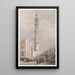 Minarett der Hauptmoschee von Siout Hoch-Ägypten - David Roberts — gerahmtes Bild an der Wand
