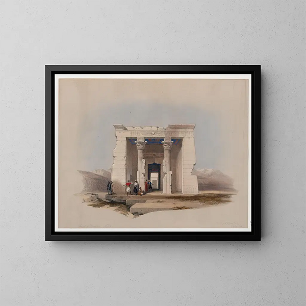 Tempel von Dandour, Nubien - David Roberts — gerahmtes Bild an der Wand