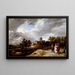 eines Gemäldes eines Schlosses und seiner Besitzer - David Teniers der Jüngere — gerahmtes Bild an der Wand