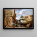 Ein Bauer isst Muscheln - David Teniers der Jüngere — gerahmtes Bild an der Wand