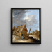 Eine Straße in der Nähe einer Hütte - David Teniers der Jüngere — gerahmtes Bild an der Wand