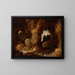 Una grotta con figure, un cervo e una cicogna - David Teniers il Giovane — quadro incorniciato alla parete