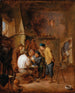 Ein Innenraum einer Taverne mit Raufbolden, die Karten spielen - David Teniers der Jüngere — Ansicht des Kunstwerks