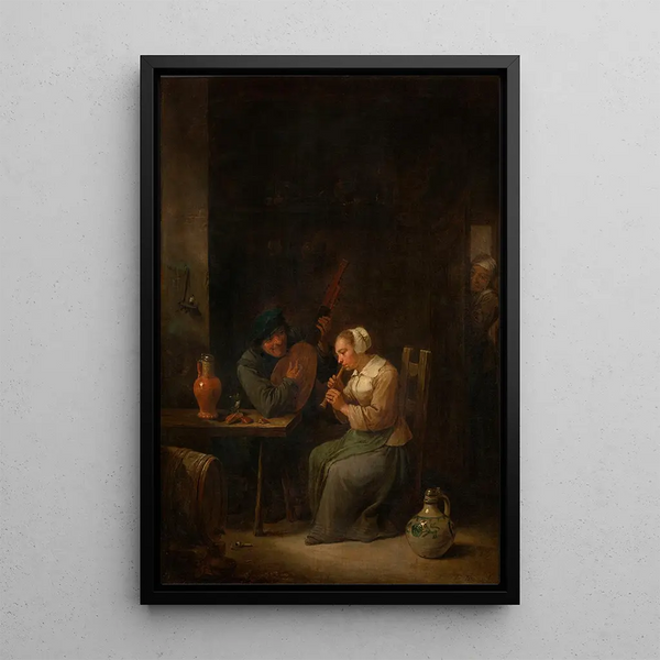 Duo - David Teniers der Jüngere — gerahmtes Bild an der Wand