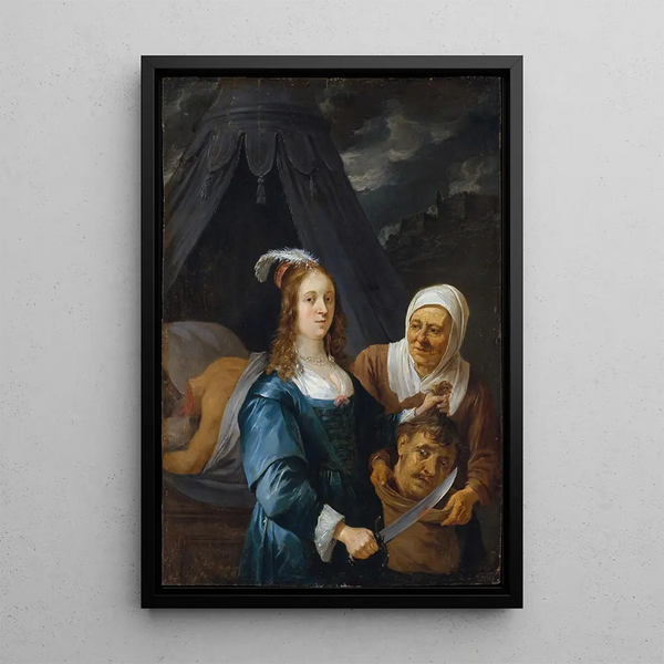 Judith mit dem Kopf des Holofernes - David Teniers der Jüngere — gerahmtes Bild an der Wand