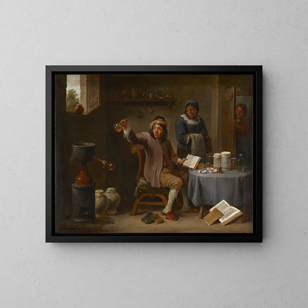 La Consultazione - David Teniers il Giovane — quadro incorniciato alla parete