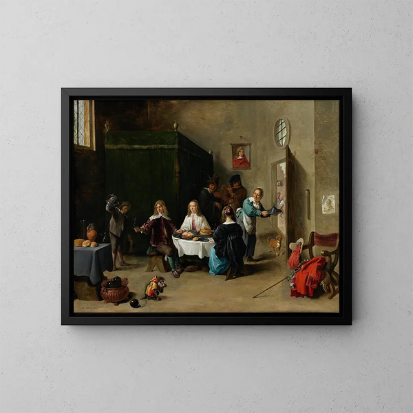 Il Figliol Prodigo - David Teniers il Giovane — quadro incorniciato alla parete