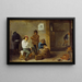 Die Raucher - David Teniers der Jüngere — gerahmtes Bild an der Wand