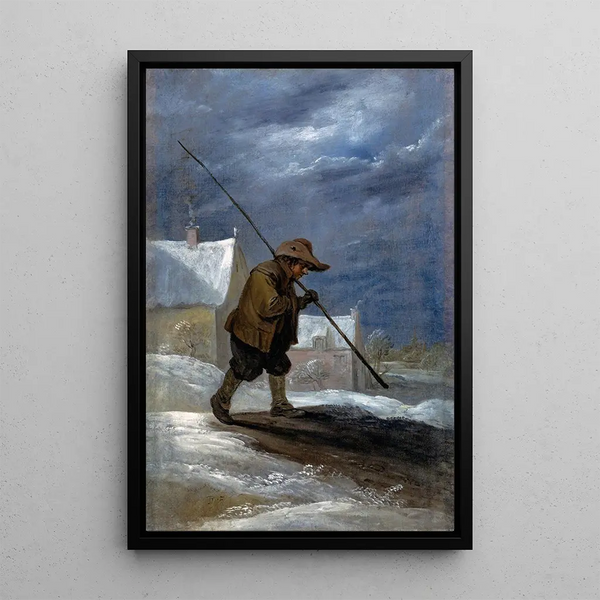 Reproduktion des Gemäldes Winter - David Teniers der Jüngere