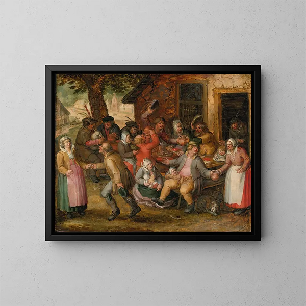 Fête des paysans - David Vinckboons — gerahmtes Bild an der Wand