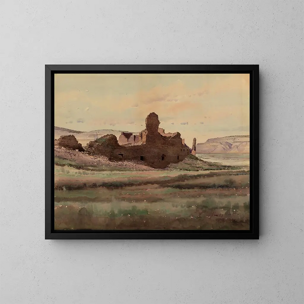 Ruinen des Pueblo Bonito, Canyon de Chaco, New-Mexiko - Von Lancey Gill — gerahmtes Bild an der Wand