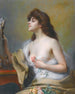 Mädchen mit Rose - Delphin Enjolras — Ansicht des Kunstwerks