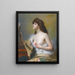 Mädchen mit Rose - Delphin Enjolras — gerahmtes Bild an der Wand