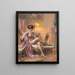 La Toilette par lampe - Delphin Enjolras — gerahmtes Bild an der Wand