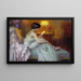 Lettura alla luce della lampada - Delphin Enjolras — quadro incorniciato alla parete