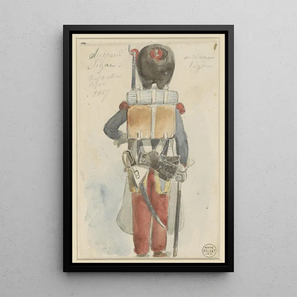 Reproduktion des Gemäldes Studie eines Uniforms - Denis Auguste Marie Raffet