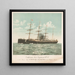 Departure of the First California Regiment USV on the steamer City of Peking to the Philippine Islands - Britton Rey — framed artwork on a wall