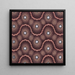Design tessile con bande orizzontali ondulate di rosette incorniciate da bande di nastro orizzontali ondulate - Anonimo