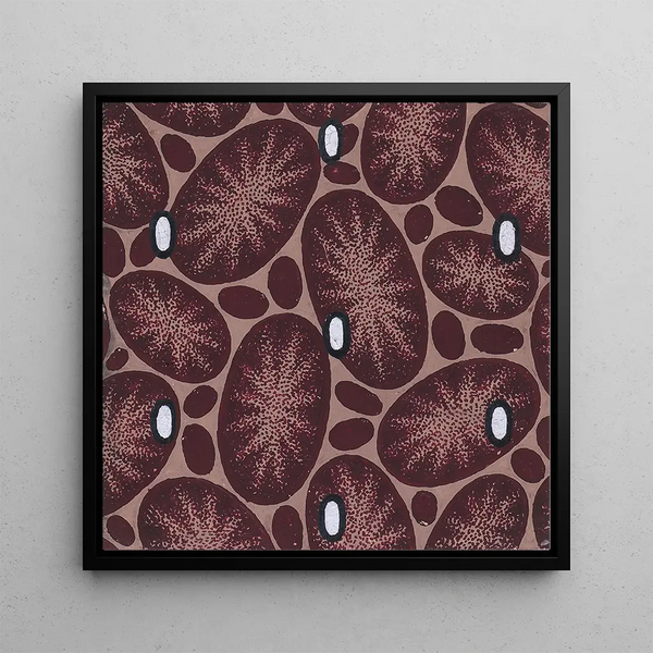 Design textile avec des ovales éparpillés - Anonyme