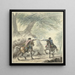 Two horsemen meeting on a forest path and confronting each other - Cornelis Troost — framed artwork on a wall
