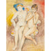 Reproduction of the painting of Two Girls on a Chair - Nils Dardel