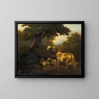 Dirck van Bergen - Cattle at the Watering Place.webp