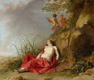 Dirck van der Lisse - A Hunting Nymph Asleep.webp