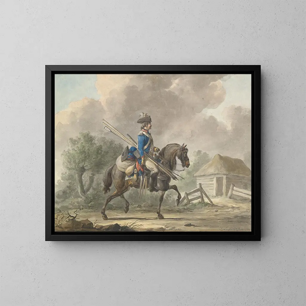 Dragoon niederländischer Garde générale - Dirk Langendijk — gerahmtes Bild an der Wand