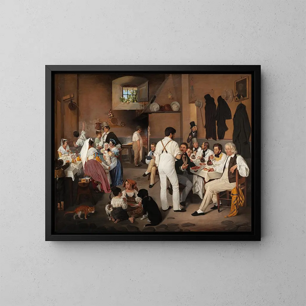 Artisti danesi all'Osteria La Gensola a Roma - Ditlev Blunck — quadro incorniciato alla parete