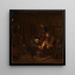 Doctor bandaging a man's leg - Egbert Van Heemskerck — framed artwork on a wall