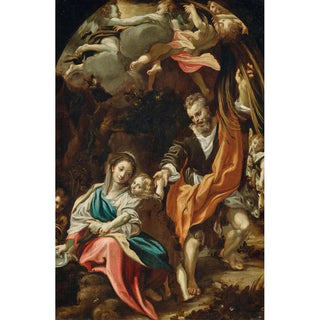 Domenico Fetti - The Rest on the Flight into Egypt.webp