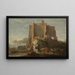 Landschaft mit Felsen und Burg - Domenico Gargiulo — gerahmtes Bild an der Wand