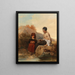 Les jeunes pêcheurs - Domenico Induno — framed artwork on a wall