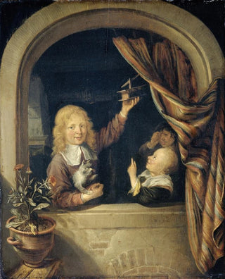 Domenicus van Tol - Children with a mousetrap.webp