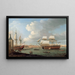 The Foudroyant and Pegasus entering Portsmouth Harbour 1782 - Dominic Serres — framed artwork on a wall