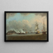 L'attack on Gorée Island off Senegal on December 29, 1758, under the command of Commodore the Honorable Augustus Keppel - Dominic Serres — framed artwork on a wall
