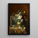 Stillleben mit Rosenstrauß in einer ottomanischen Vase - Dominique Hubert Rozier — gerahmtes Bild an der Wand